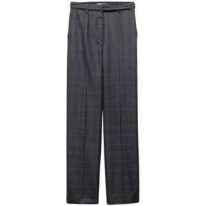 Prada, Dames, Broeken, Zwart, Maat: S Wol,