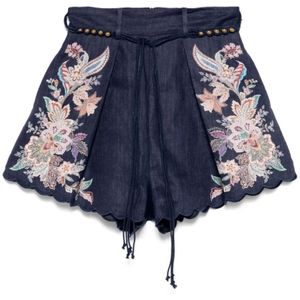 Zimmermann, Dames, Korte broeken, Blauw, Maat: M Zijde,