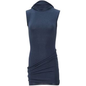 Aya Muse, Dames, Jurken, Blauw, Maat: S Zijde,