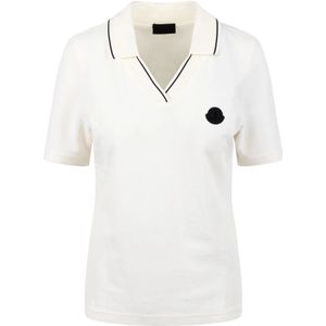 Moncler, Dames, Tops, Wit, Maat: L Katoen,