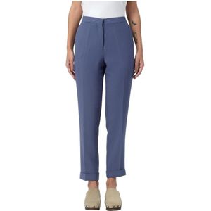 Etro, Dames, Broeken, Blauw, Maat: XL Leer,