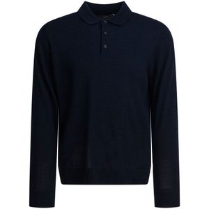 Vince, Heren, Tops, Blauw, Maat: M Wol,