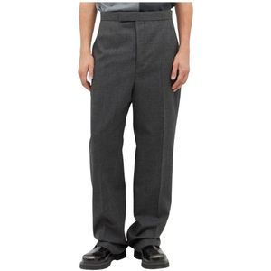 Thom Browne, Heren, Broeken, Grijs, Maat: L Wol,