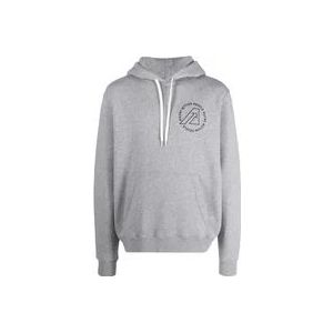 Autry Grijze Katoenen Trui met Logo Print en Capuchon , Gray , Heren , Maat: M