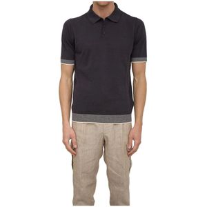 Peserico - Klassiek Poloshirt - Heren - Blauw - Katoen