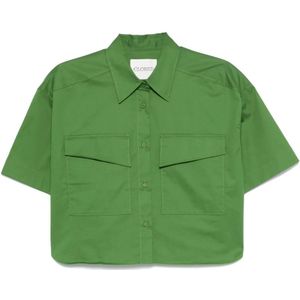 Closed, Dames, Blouses & Shirts, Groen, Maat: M