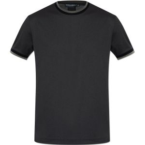 Dolce & Gabbana, Heren, Tops, Zwart, Maat: S Poliester,