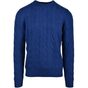 Malo, Heren, Truien, Blauw, Maat: M Wol,