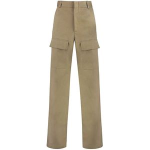 Gucci, Heren, Broeken, Beige, Maat: L Katoen,