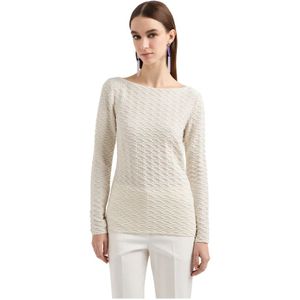 Emporio Armani, Dames, Tops, Beige, Maat: S Jersey,