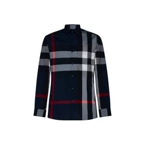 Burberry Geruite Klassieke Kraag Shirt , Multicolor , Heren , Maat: XL