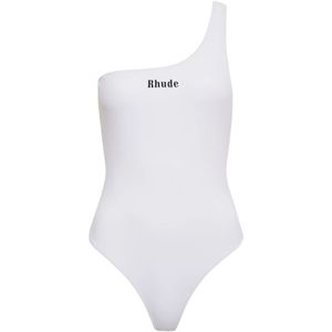 Rhude, Dames, Badkleding, Wit, Maat: M Nylon,