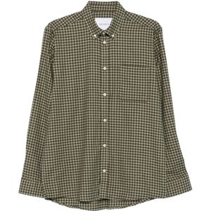 Les Deux, Heren, Overhemden, Groen, Maat: M Flanel,