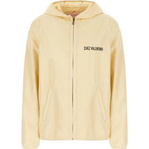 Valentino Garavani, Heren, Sweatshirts & Hoodies, Beige, Maat: L Nylon,