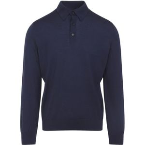 Zegna, Heren, Truien, Blauw, Maat: M Zijde,