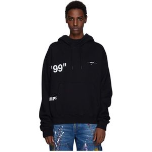 Off White, Heren, Sweatshirts & Hoodies, Zwart, Maat: XL Katoen,