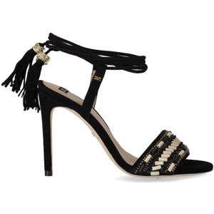 Elisabetta Franchi, Dames, Schoenen, Zwart, Maat: 38 EU Leer,