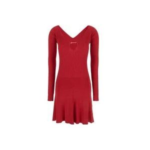 Jacquemus Knitted Jurken , Red , Dames , Maat: 2XS