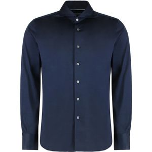 Canali, Heren, Overhemden, Blauw, Maat: XL Katoen,