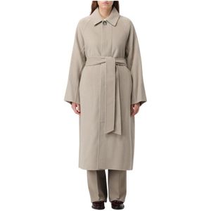 Ami Paris, Dames, Mantels, Beige, Maat: XS Leer,