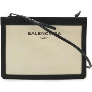 Balenciaga Vintage, Dames, Pre-owned, Beige, Maat: ONE Size Tweed,