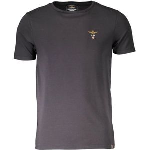 Aeronautica Militare - T-shirt - Zwart - Heren - Katoen