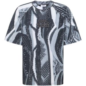 Carlo Colucci - Shirt Ettori - Lichtgrijs Zwart Wit - T-shirt