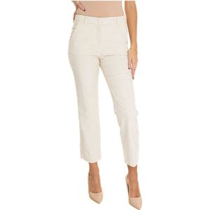 Weekend Max Mara, Dames, Broeken, Wit, Maat: 2XS Katoen,