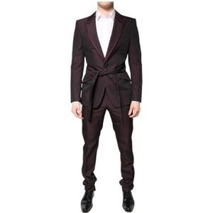 Dolce & Gabbana, Heren, Pakken, Bruin, Maat: M Zijde,