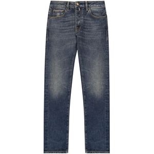 Moorer, Heren, Jeans, Blauw, Maat: W29 Katoen,
