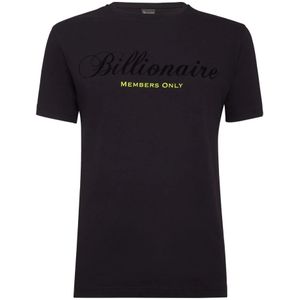 Billionaire, Heren, Tops, Zwart, Maat: XS Katoen,