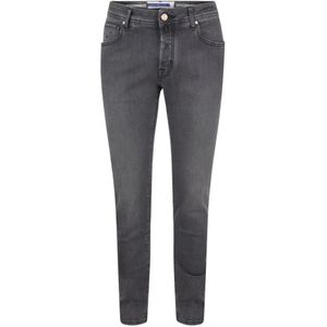 Jacob Cohën, Heren, Jeans, Grijs, Maat: W35 Denim,