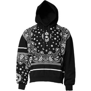 Dolce & Gabbana, Heren, Sweatshirts & Hoodies, Zwart, Maat: 2XL Katoen,