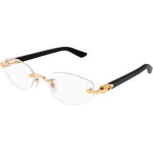 Cartier - Ct 0609O - Bril - Zwart - Cat-eye Silhouet - Metaal