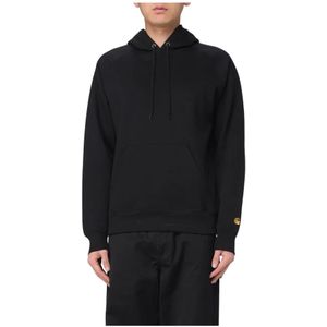 Carhartt Wip, Heren, Sweatshirts & Hoodies, Zwart, Maat: S Katoen,