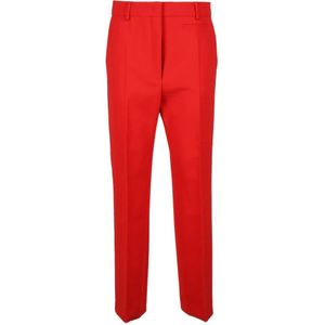 Sportmax, Dames, Broeken, Rood, Maat: XS Wol,