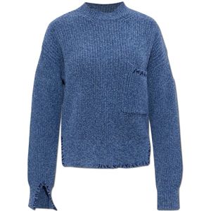 Marni, Dames, Truien, Blauw, Maat: 2XS Wol,