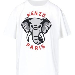 Kenzo, Dames, Tops, Wit, Maat: M Katoen,