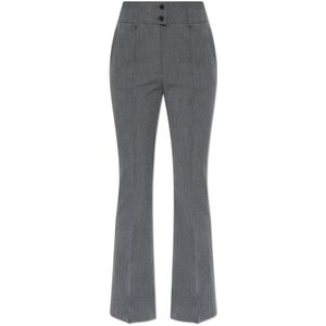 AllSaints, Dames, Broeken, Grijs, Maat: 3XS Leer,