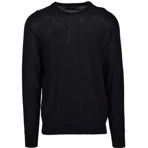 Roberto Collina, Heren, Truien, Zwart, Maat: L Katoen,