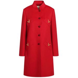 Valentino Garavani, Dames, Mantels, Rood, Maat: XS Wol,