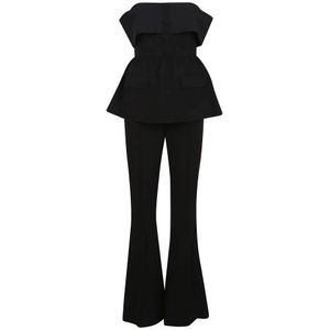 Self Portrait - Jumpsuit - Zwart - Maat: XS