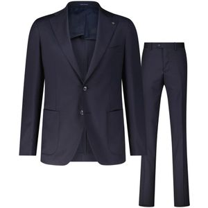 Tagliatore, Heren, Pakken, Blauw, Maat: S Wol,