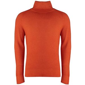 Malo, Heren, Truien, Oranje, Maat: 2XL Kasjmier,