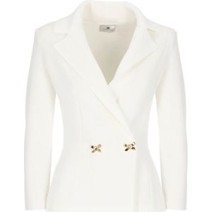 Elisabetta Franchi, Dames, Jassen, Beige, Maat: S Viscose,