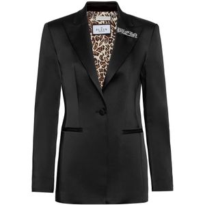 Philipp Plein, Dames, Jassen, Zwart, Maat: M Satijn,