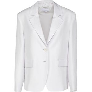 Patrizia Pepe, Dames, Jassen, Wit, Maat: XS Linnen,