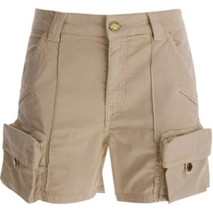 Pinko, Dames, Korte broeken, Beige, Maat: M Katoen,