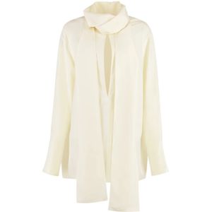Givenchy, Dames, Blouses & Shirts, Beige, Maat: 2XS Zijde,