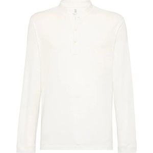 Brunello Cucinelli, Heren, Tops, Wit, Maat: L Katoen,